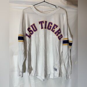 PINK Victoria's Secret White LSU Tigers Long Sleeve